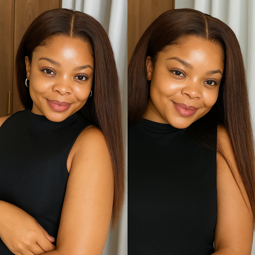 براون غريب شعر طبيعي مفرود شعر مستعار 13x6 HD الدانتيل الجبهة قبل قطع غلويليس قبل قطعها ياكي شعر مستعار برازيلي للمبتدئين