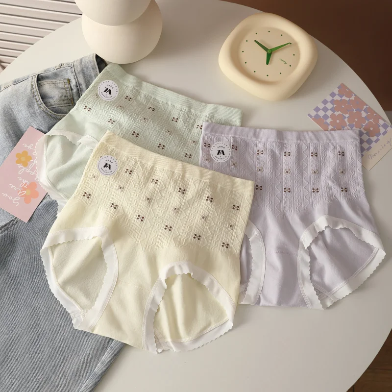 女性のためのシームレスなハイウエストベリーガードル下着、ソフトブリーフ、セクシーな下着、女性のランジェリー