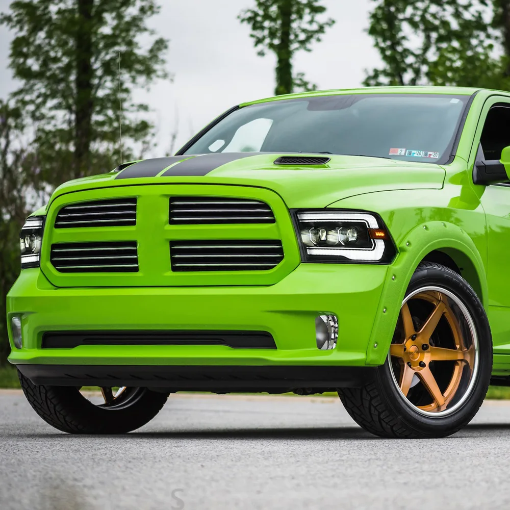 

Для Dodge RAM 1500 2009-2018 передние фары, светодиодные автоматические фары в сборе, обновление динамических дневных ходовых огней