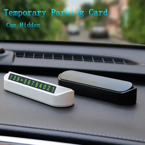 Hagibis Car Temporary Parking Phone Number Plate Parking License Aluminum Creative Parking Telephone Number Card Accessories 10 best sales car number - №4