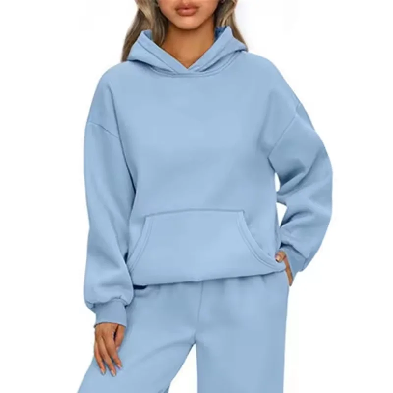 

2026 spring autumn winter large size Women's Hoodies and Wide Leg Pants Fashion casual pullover free collocation Women Hoodies