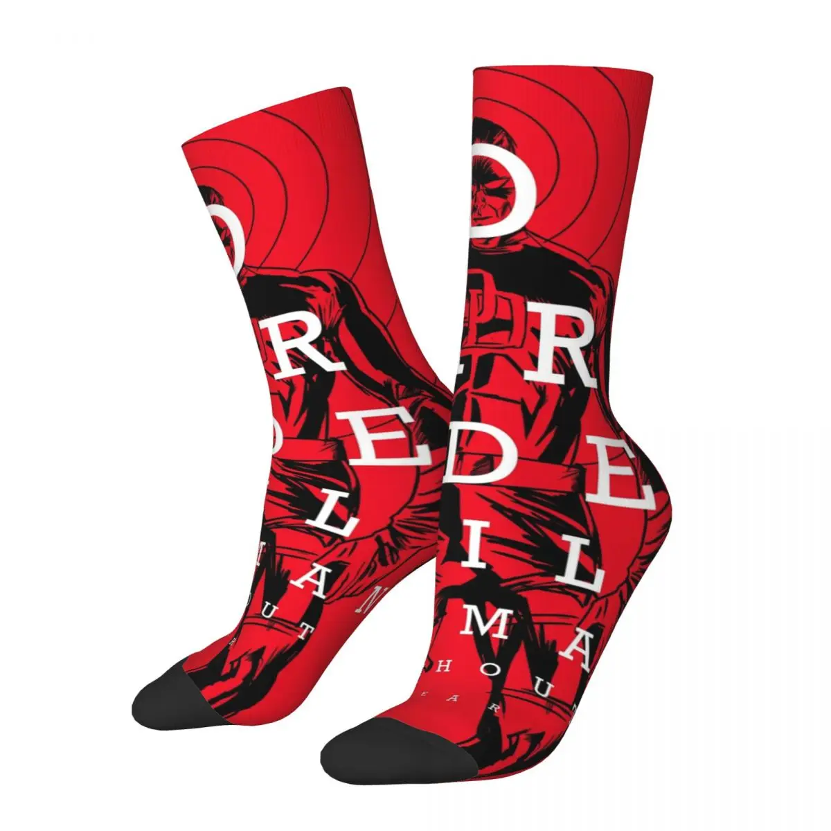 Hip Hop Retro Strong Crazy Men's compression Socks Unisex Marvel Daredevil Harajuku Pattern Printed Funny Novelty Happy Crew