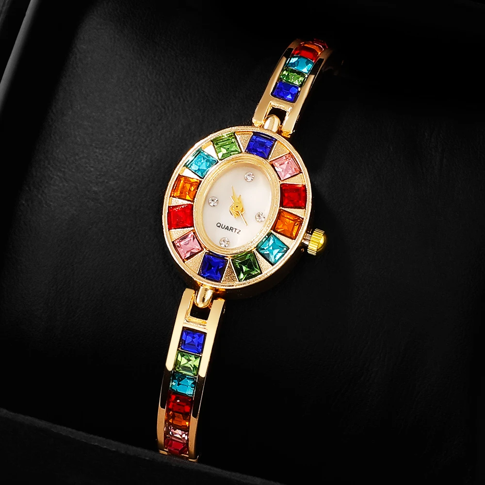 2 new styles of girls' fashionable quartz watch set versatile daily wear party Valentine's day party Easter Ramadan Halloween Ch