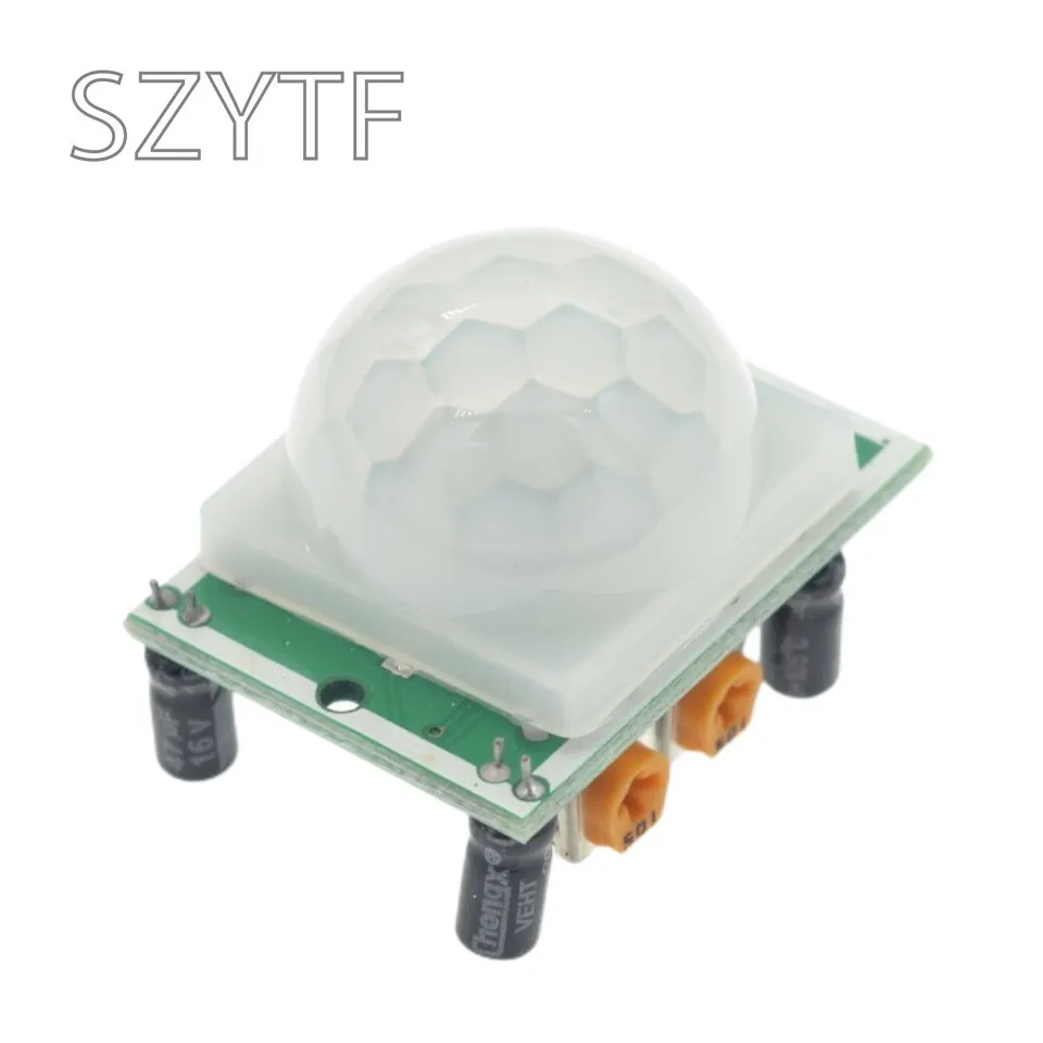 1 sztuk HC-SR501 regulacja IR piroelektryczny czujnik ruchu PIR na podczerwień moduł detektora czujnik ruchu moduł detektora HC SR501