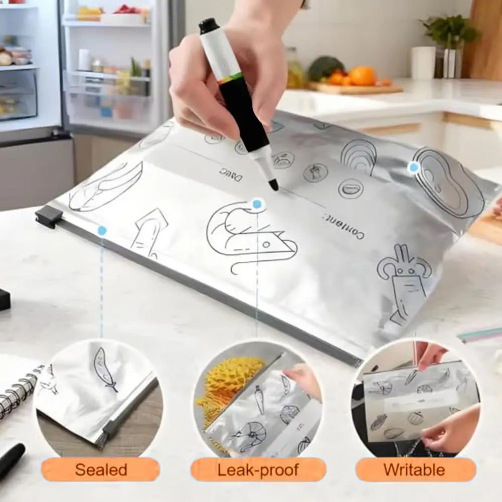 재사용 가능한 알루미늄 호일 백 식품 등급 밀봉 보관 백 과일용 재사용 가능한 알루미늄 호일 밀봉 백