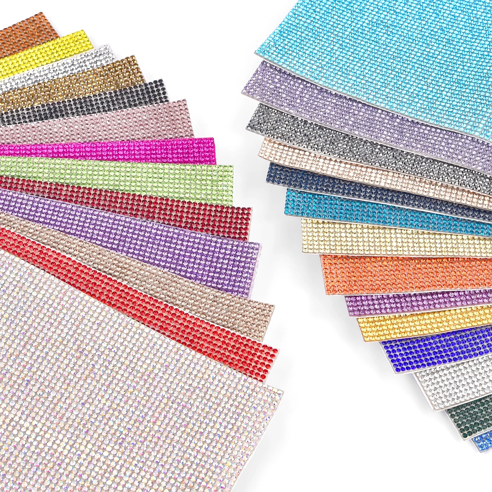 Self Adhesive Crystal Rhinestone Sticker Glass Decal Sheet Trim DIY Sticker Rhinestones Arts Crafts Car Tablet Phone Shoes Decor