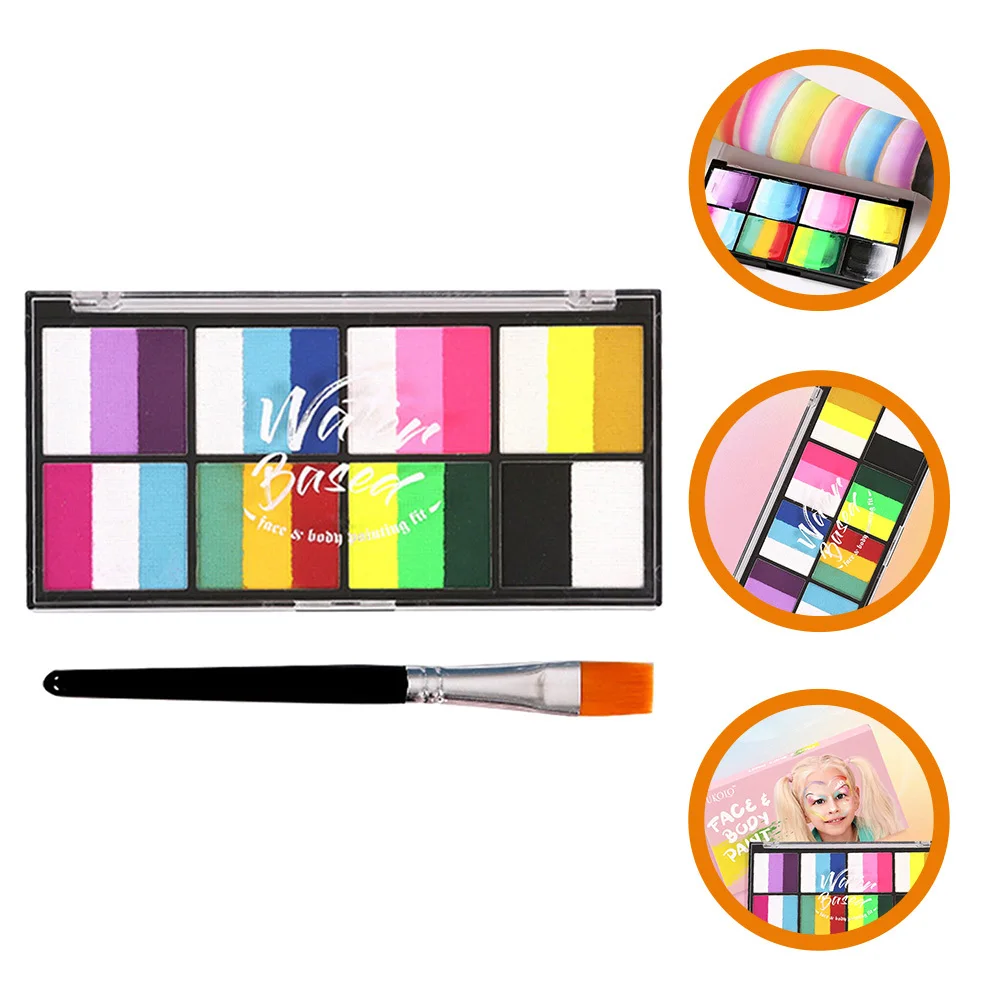

1Set Face Paint Water Solution Portable Face Makeup Kit Easy to Clean Festival Body Paint Cosplay Supplies Cosplay Pigment