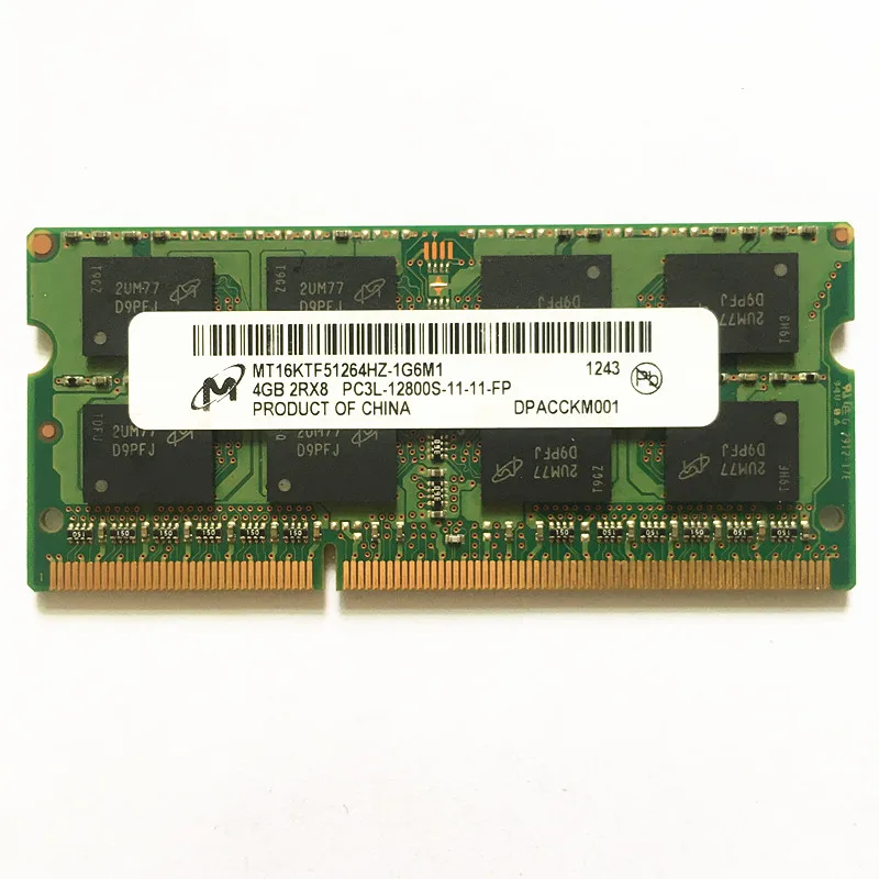 

Micron ddr3 rams 4gb 1600mhz laptop memory 4GB 2Rx8 PC3L-12800S-11 DDR3 1600 4GB