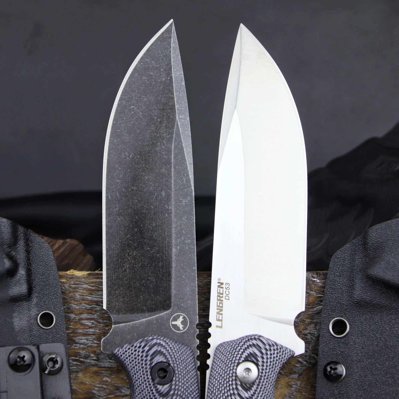 LENGREN Cruiser 10.9 بوصة شفرة ثابتة للصيد، سكين تكتيكات التخييم في الهواء الطلق، مقبض حاد كامل Tang DC53 Steel G10، غمد Kydex #3