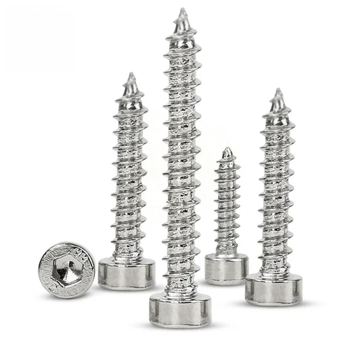 M2 M2.6 M3 M3.5 M4 M5 M6 cabeza hueca hexagonal tornillo autorroscante 8,8 grado negro/Níquel Zinc tornillo de cabeza Allen para altavoz