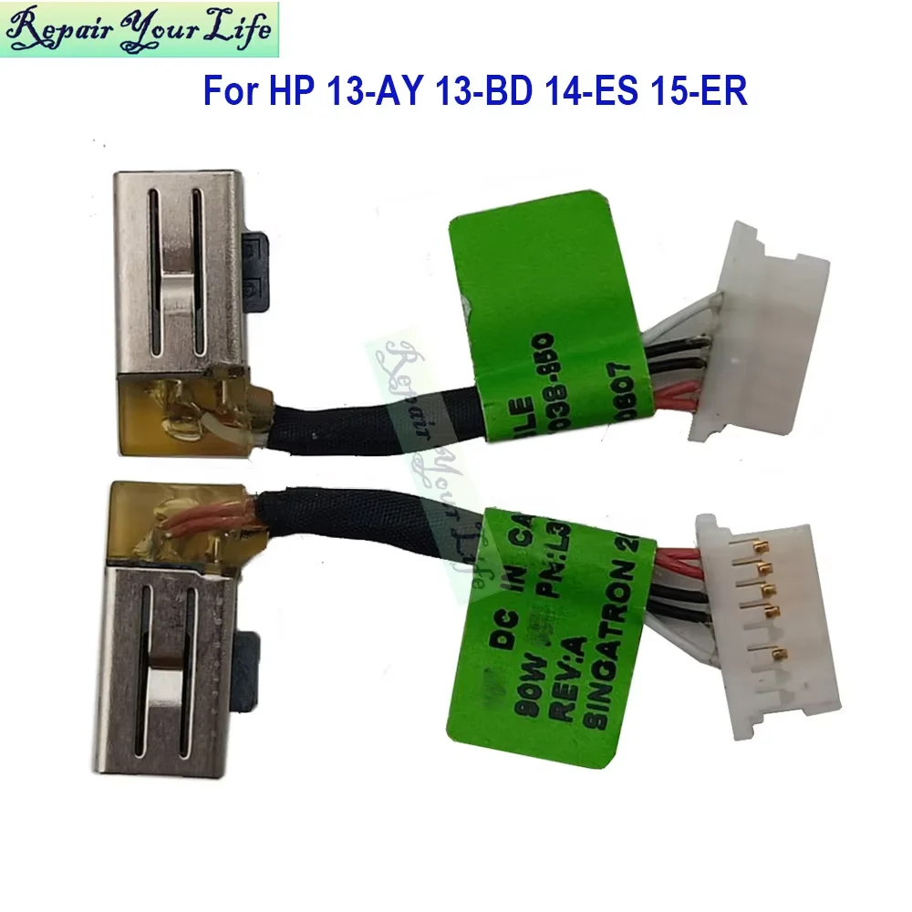 

Laptop DC Power Jack Cable For HP Envy X360 13-AY 13-BD 13M-BD 13-BE 13Z-BE 14-ES 15T 15-ER TPN-W146 90W L37038-S50 L37038-F50