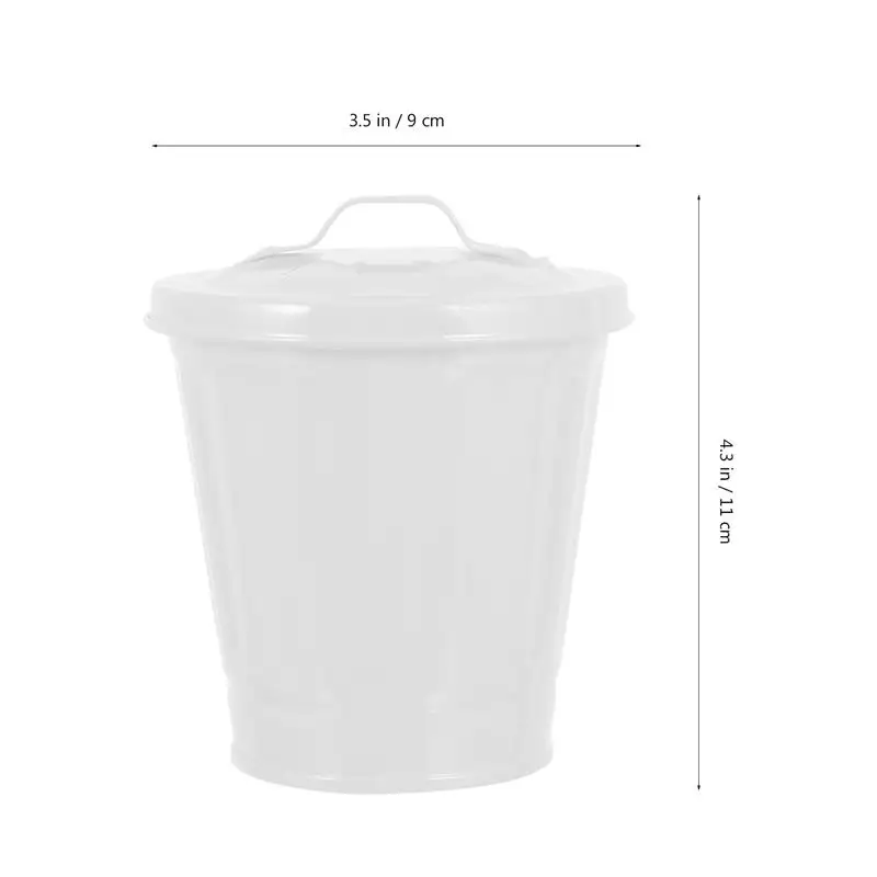 Trash Can Bin Mini Garbage Lid With Waste Desktop Desk Small Tiny Container For Basket Countertop Cans Table Bedroom Office