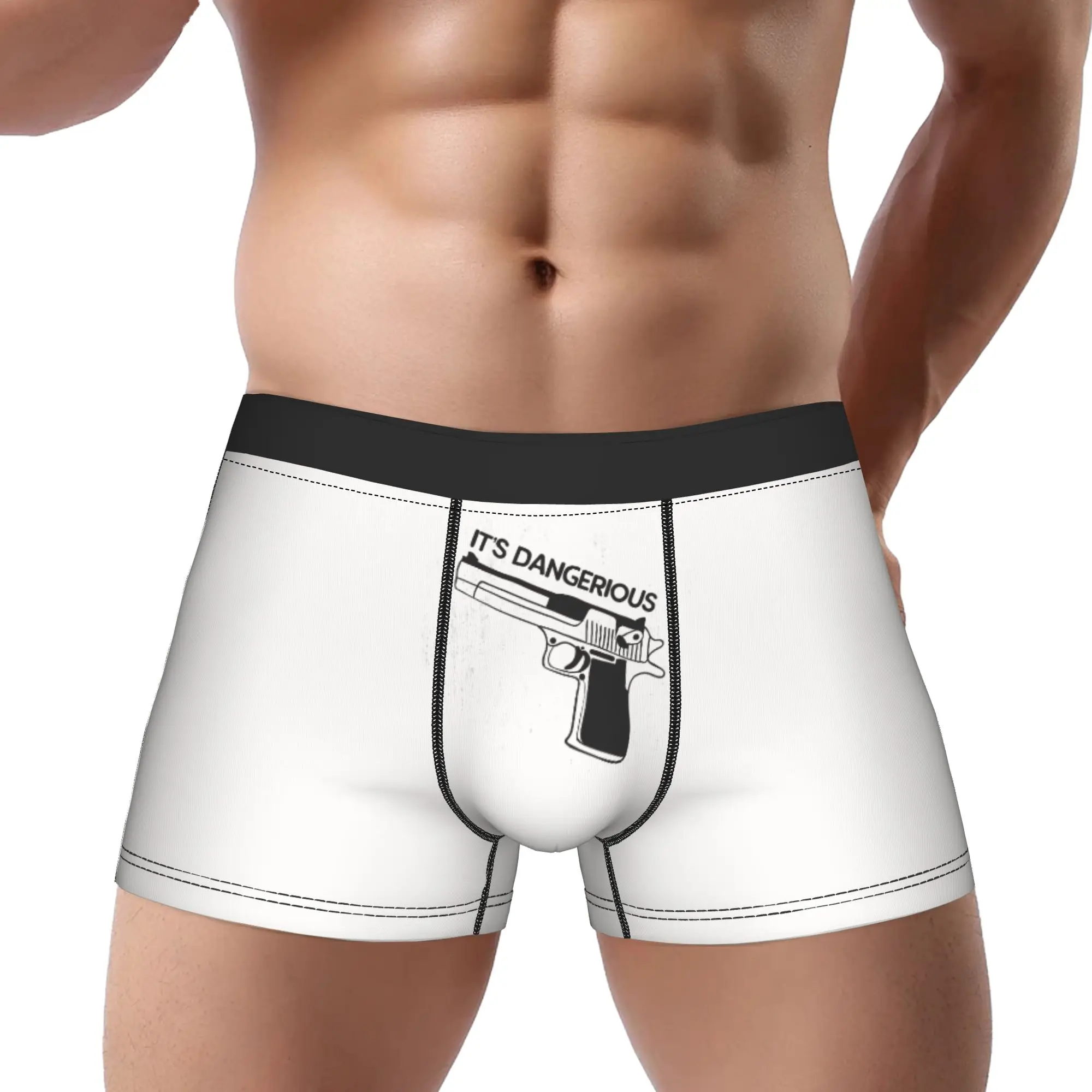 

It's Dangerious Underwear Man Polyester Boxer Briefs Underpants Printed