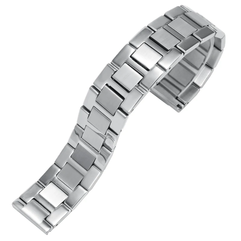 Precision Steel Watch Band Replacement Tank MustLondon Solo Series Solid Stainless  Watch Band 16/17.5/20/22/23mm