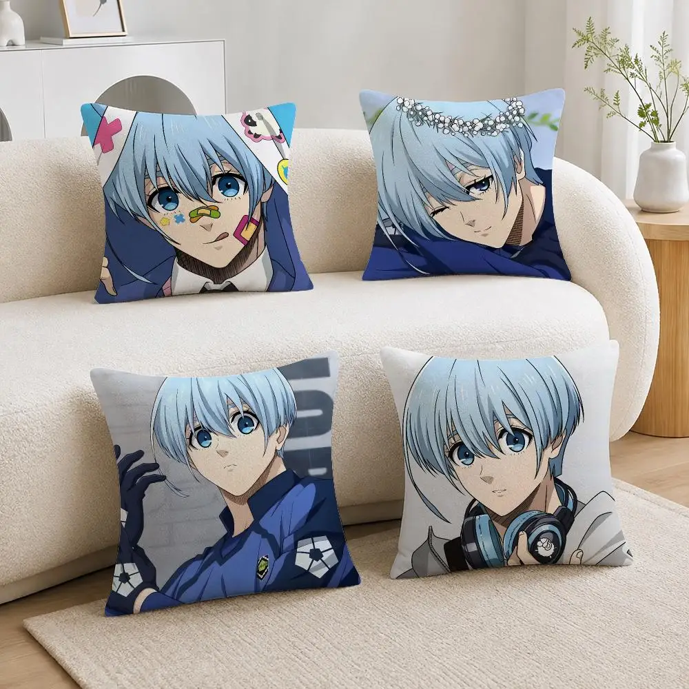 Anime Character Hiori Yo Cushion Cover Soft Plush Cushion Covers Fluffy Throw Pillow Cases for Sofa Bedroom Home Decor