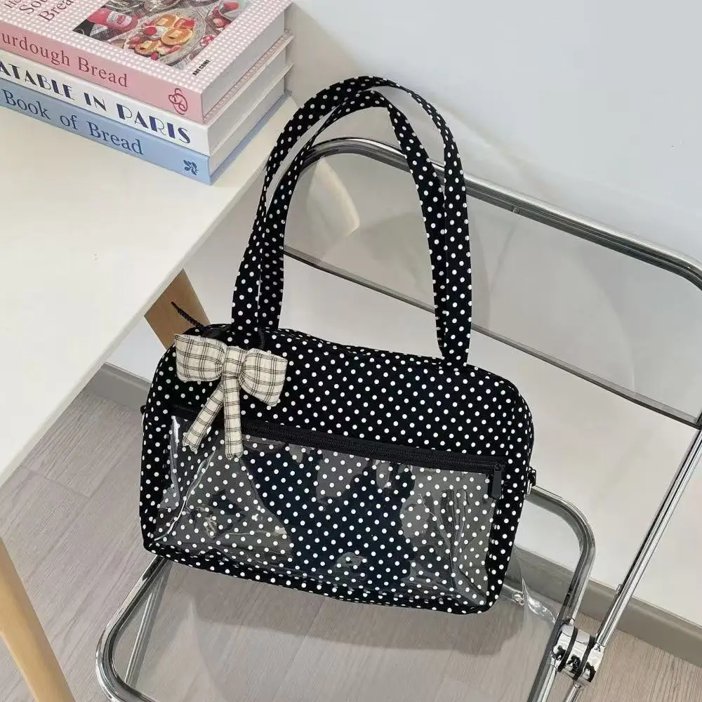 

Casual Japanese High School Crossbody Bags Nylon Teenage Student Tote Book Bag Transparent Women Handbags JK Kawaii Shoulder Bag