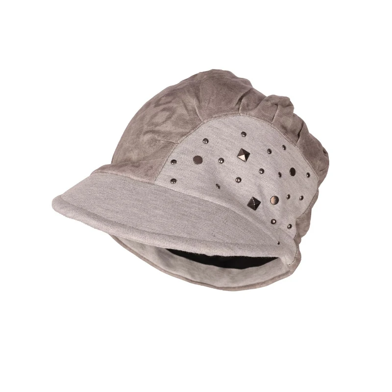 Japanische Nietenverbindung ​ ​ Kurzbrim-Mütze für Frühling und Herbst, modische Wintermütze, große Kopfbedeckung, Sonnenschutz, warme Newsboy-Kappe – Detail 5