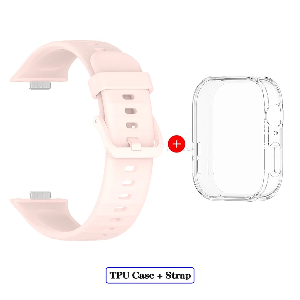 Pelindung layar tali silikon untuk jam tangan Huawei Fit 3 gelang pengganti gelang untuk Huawei Fit 3 Aksesori casing jam tangan