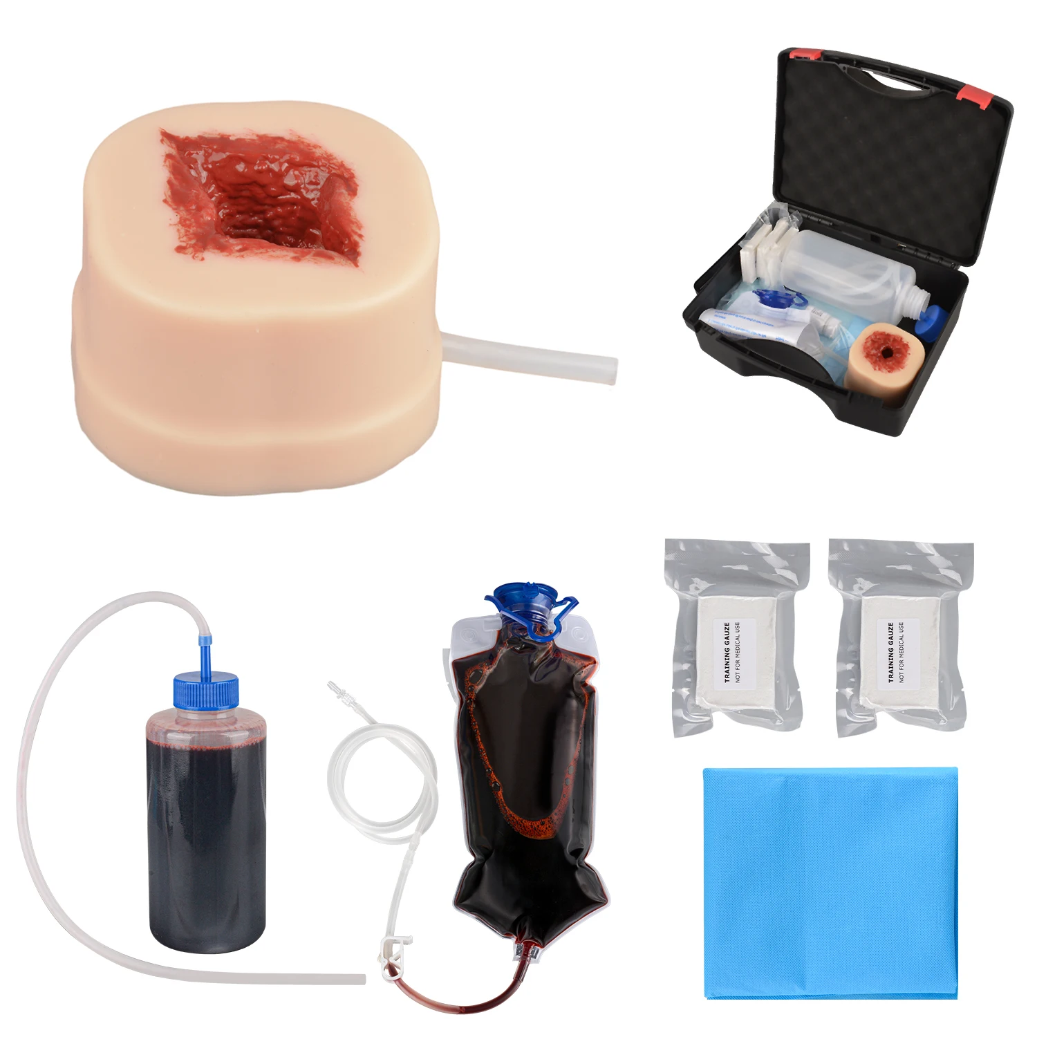 Portable Open Wound Bleeding Control Training Kit Wound Pack Trainer for Training in Massive Hemorrhages