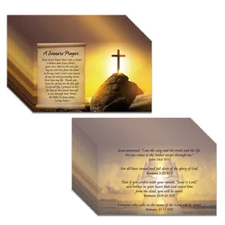 100 Pcs Gospel Tract Card Salvation Cards Pocket Holy Postcard Prayer Postcards Christian Inspirational Bible Verses Bookmark