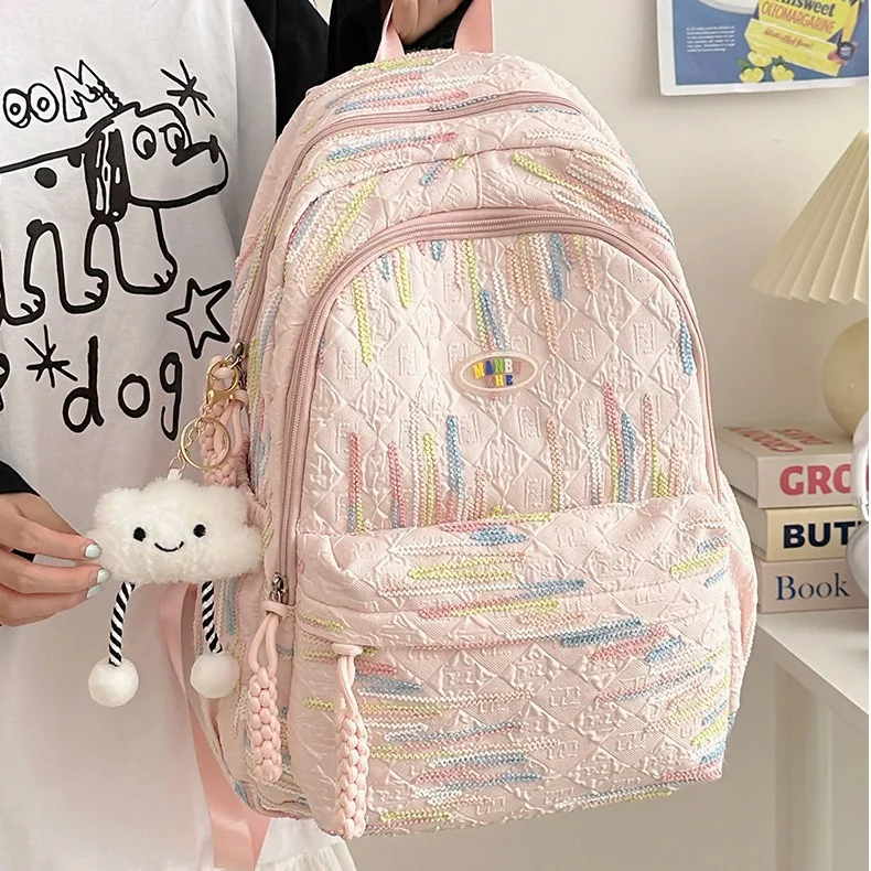 女の子のためのキャンディーカラーのランドセル,女性の大学のバックパック,かわいいミニのバックパック,小さい,新鮮,柔らかい,夏