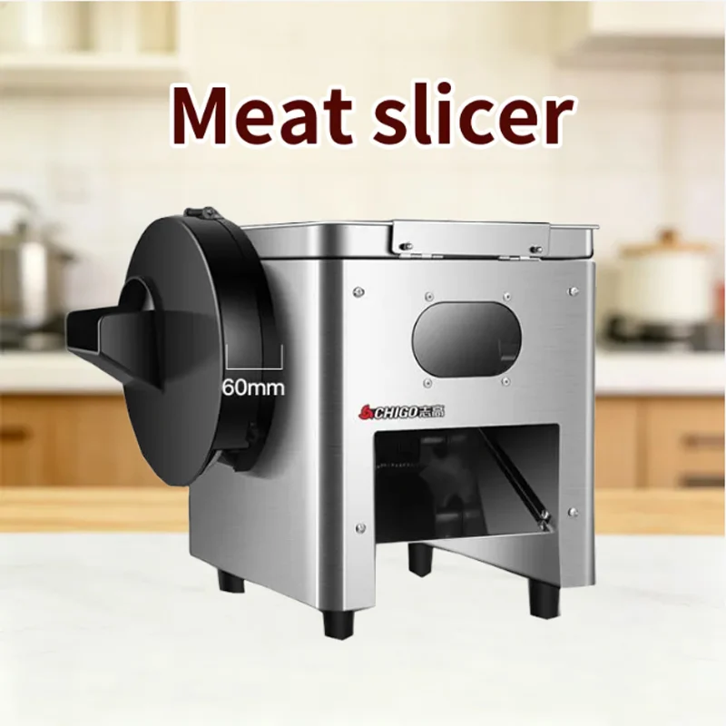 High Efficiency Small Automatic Stainless Steel Fresh Meat Slicer Cutting Machine for Restaurant Meat Slicer Machine With Blade