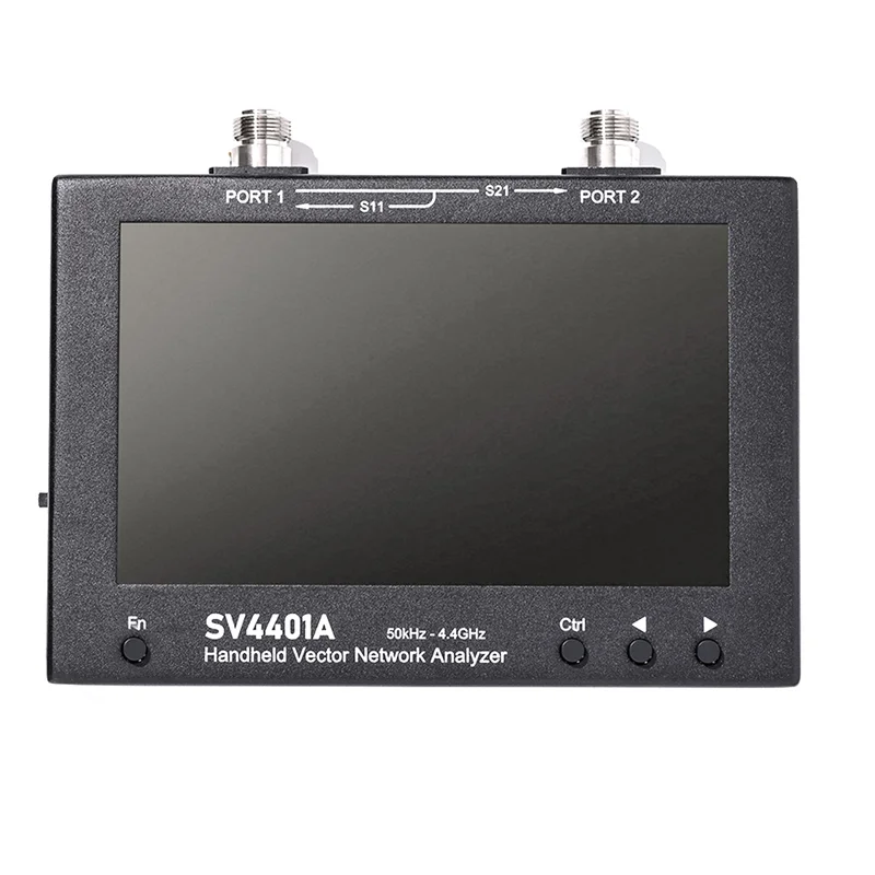 Vector Network Analyzer 7 Inch Touch LCD SV4401A 50KHz -4.4GHz HF VHF UHF Antenna Analyzer Of NanoVNA VNA Black