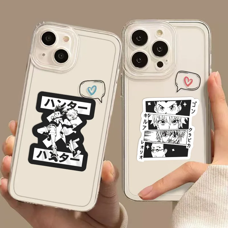 68pcs Japanese Anime HUNTER×HUNTER Stickers Classic Cool Decals Decoration Laptop Phone Luggage Black White Manga Sticker view 6