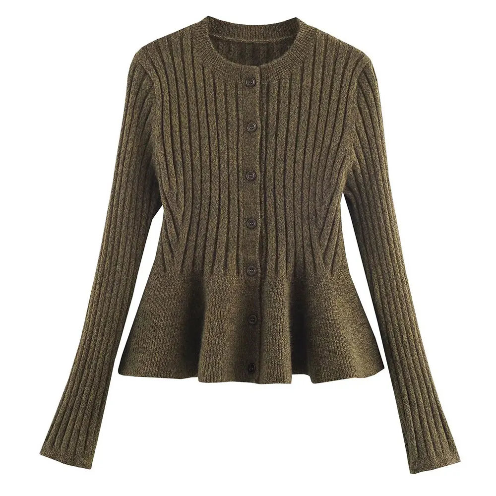 

Осенняя новая женская трикотажная короткая юбка, стильное пальто в рубчик, модный топ без рукавов