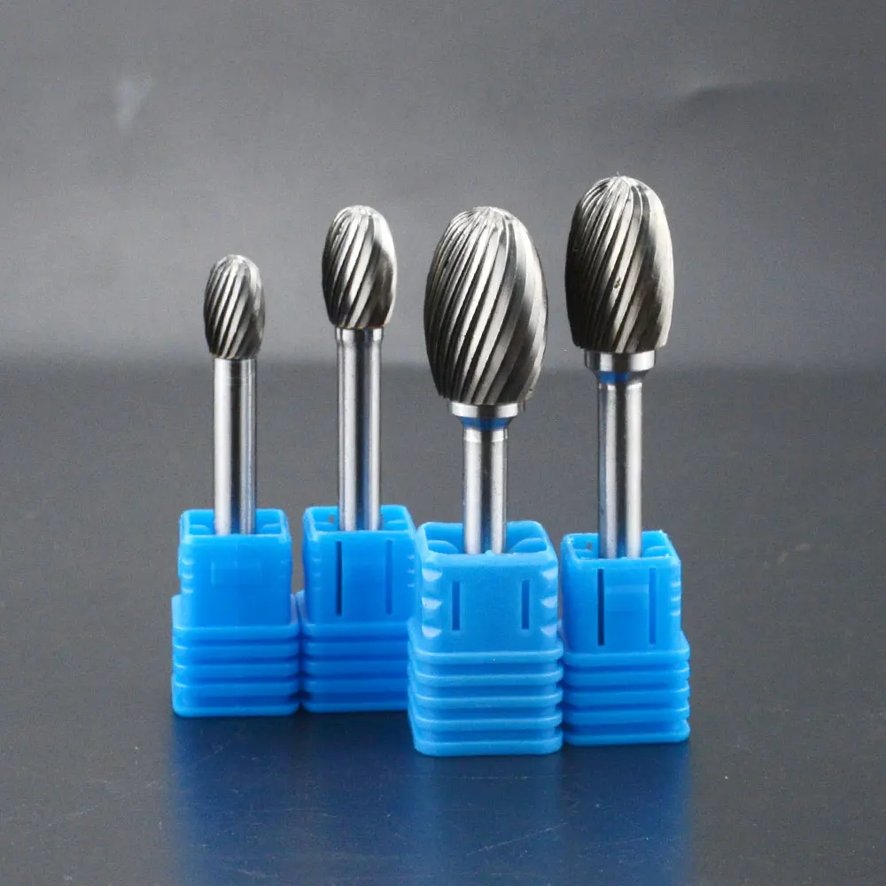 1pc Head Tungsten Carbide Rotary file Tool Point Burr Die Grinder Abrasive Tools 6MM Shank Drill Milling Carving Bit Tools