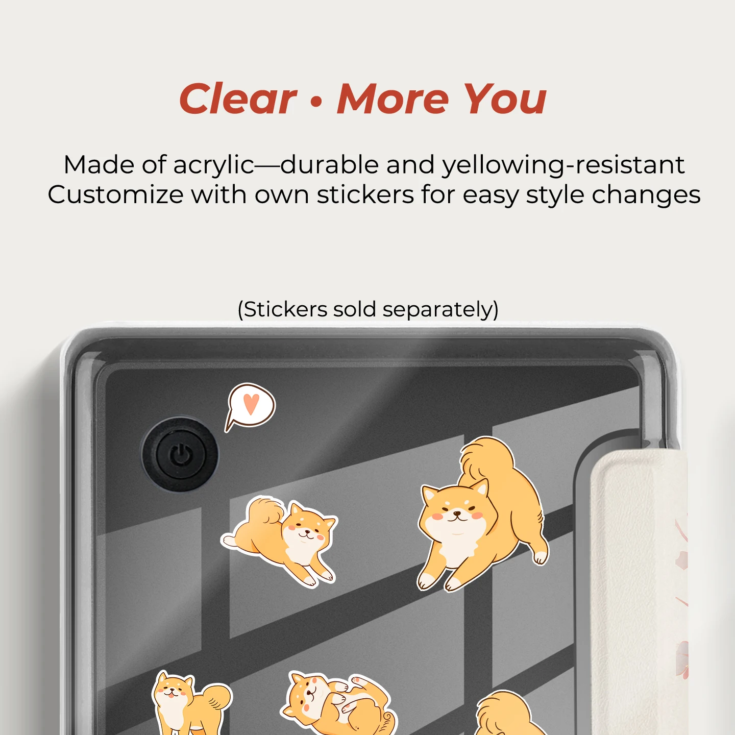 Twosheep suit for Kobo Clara BW Clara Colour Clara 2E 6 inch Case Magnetic Detachable Cover Clear Back Auto Wake Sleep Girls Sty view 4