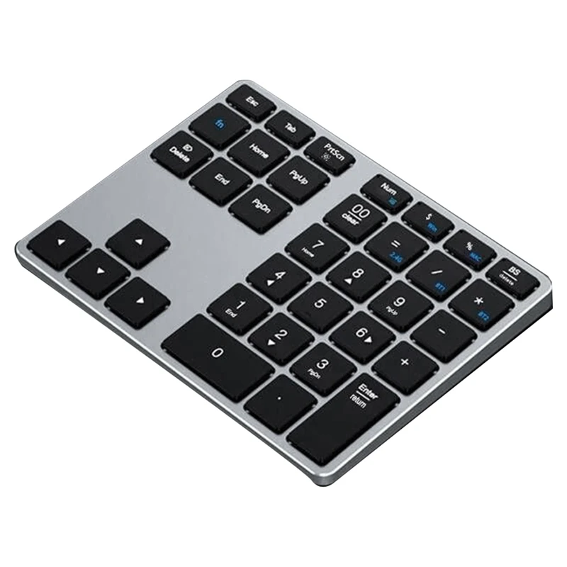 1 Set 35 Keys Numeric Keypad Wireless Numeric Keypad Portable Slim Bluetooth Numpad For Laptop, Mac,PC, Desktop