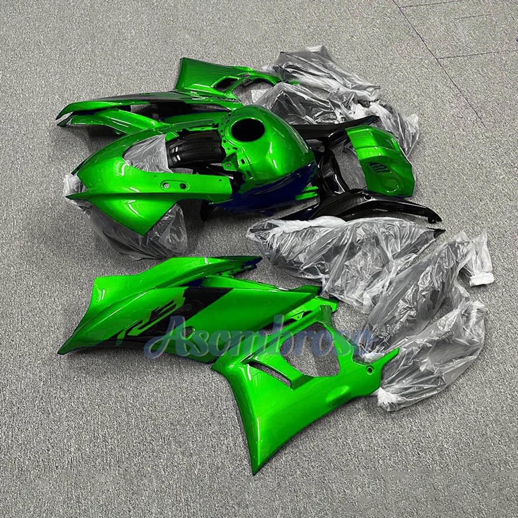 ヤマハyzfr3 r25 2019 2020 2021 2022 2023 yzfr3 19 20 21 22 23,グリーンプラスチックモーターサイクルフェアリングキット,新しいスタイルのボディワークセット