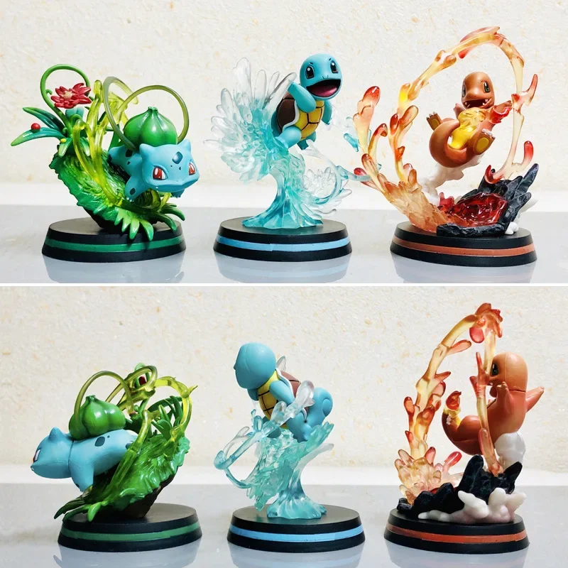 Pokemon Figures Special Effects Scene Lugia Ho-Oh Jolteon Blastoise Lucario Charizard Gardevoir Miraidon Koraidon Toys Gift