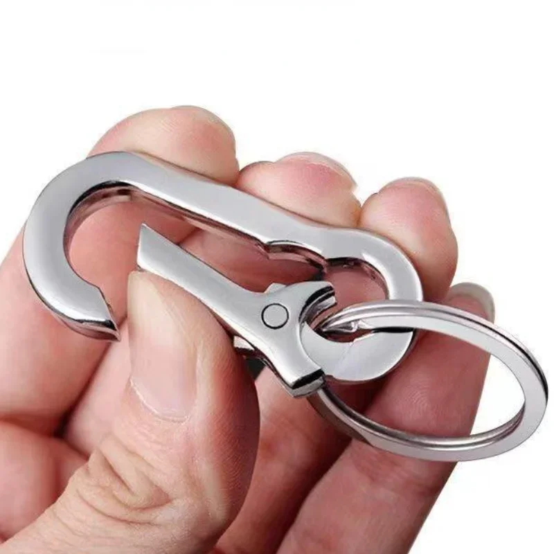 1/2Pcs Metal Gourd Buckle Keychain Waist Belt Clip Anti-lost Buckle Hanging Fashion Key Ring Accessories Car Decoration Gift