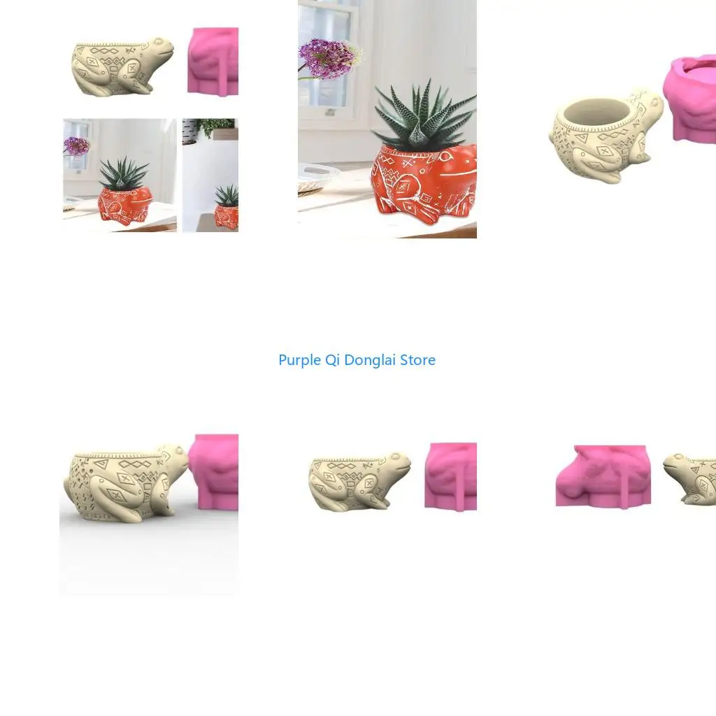 L21E Unique Resin Molds Silicone Craft Mould Flexible Vase Moulds Frogs Jewelry Jars Mould Perfect for Hand-Making Vase