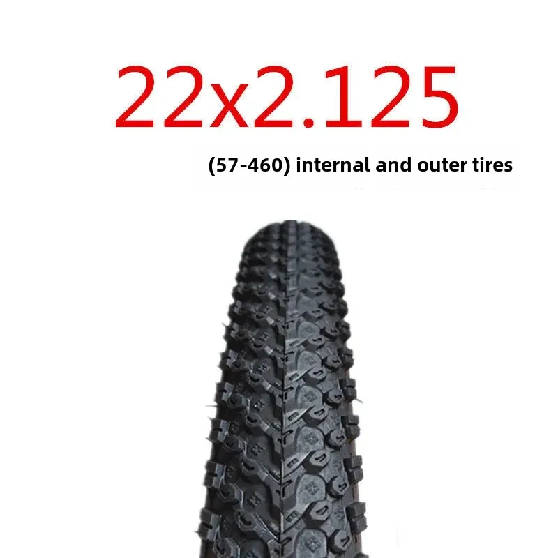 22 Inch Mountain Bike Tire 22x2.125 Inner Outer Tire Bicycle 57-460 Extended Beautiful Mouth Inner