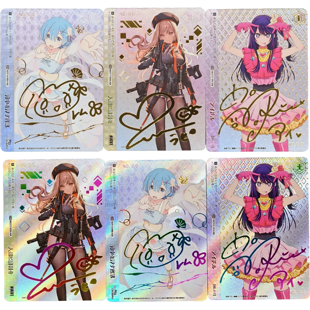 

Weiss Schwarz AGR Collection Card Anime Nikke Rem Bronzing Signature Card Texture Refractive Color Rainbow Flash Child Gifts