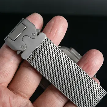 適用於 Apple Watch Ultra 3/2 49mm iWatch Series 11 10 9 8 7 6 的鈦金屬錶帶,天然鈦金屬米蘭尼斯錶帶,降落傘扣 10 最佳銷售 貝爾·羅斯 - №4