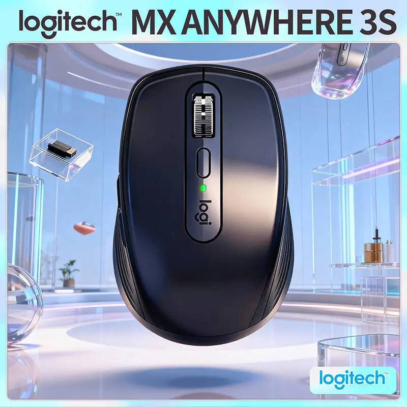 

Компактная мышь Logitech MX Anywhere 3S, эргономичный дизайн, перезаряжаемая, с быстрым прокруткой для портативных ПК Mac
