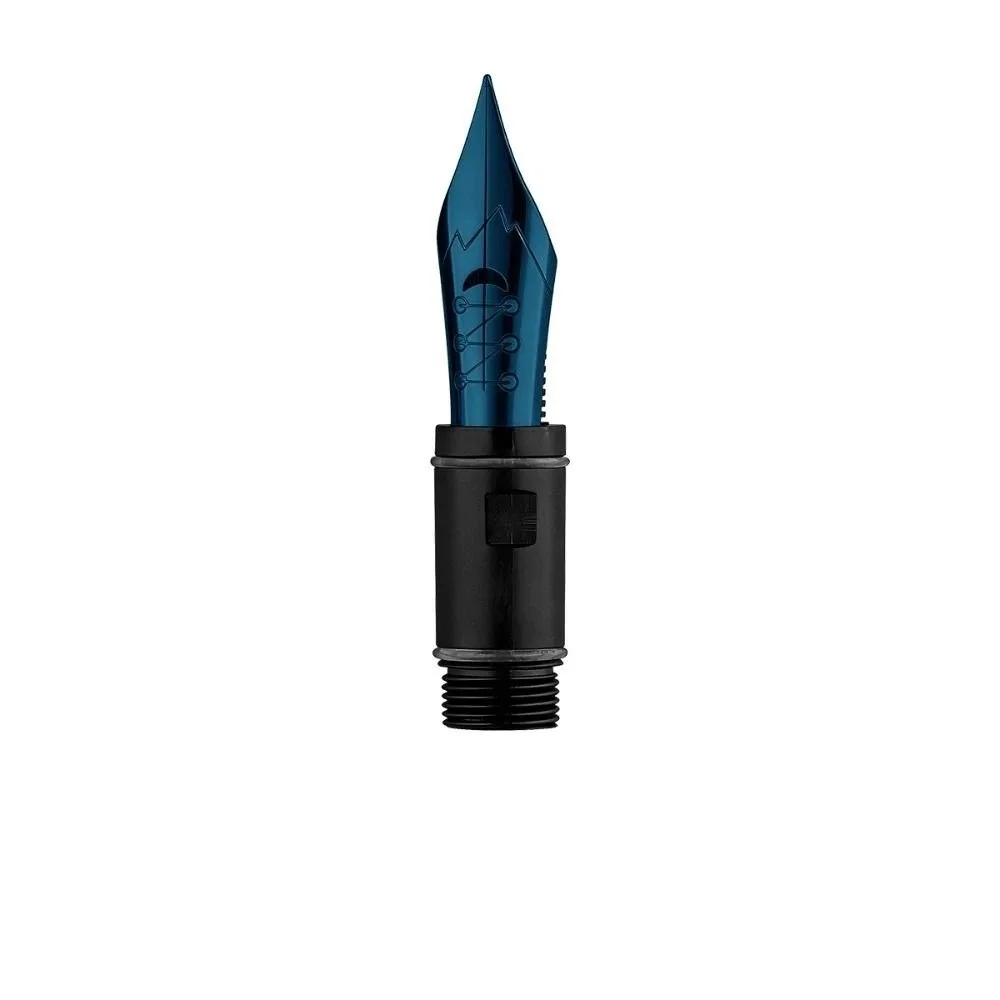 

Blue Plated Calligraphy Pen Nib Soft Elastic Black Plated Pointed Nib Fine Metal Cutting Smooth Edge Flexible Nib ES Font