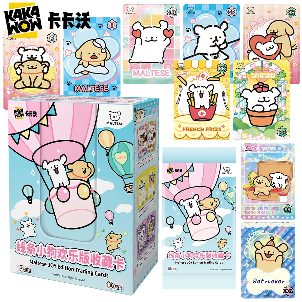 

Original Kakawow Maltese Collection Card Popular Cute Cartoon Puppy Image Limited Edition Card Child's Treasure Christmas Gifts