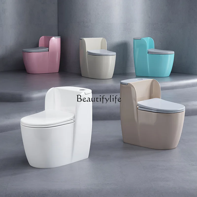 New personalized indoor household anti-blocking one-piece floor row super vortex siphon modern