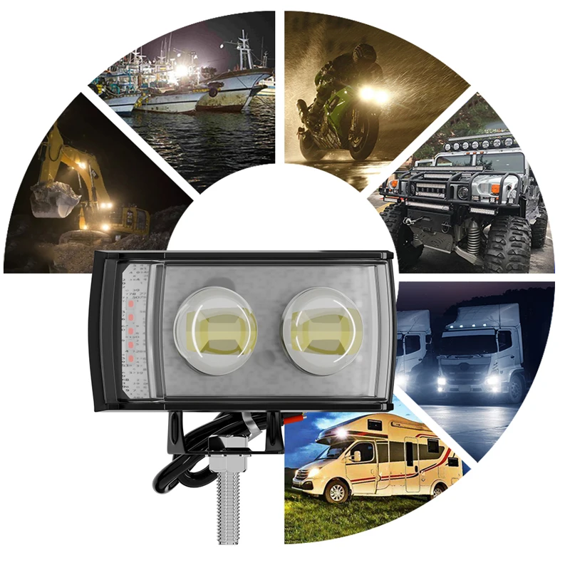 

Motorcycle headlight Spotlight LED additional motorcycle led lights Fog Light Auxiliary for ATV SUV motorcycle accessories Light