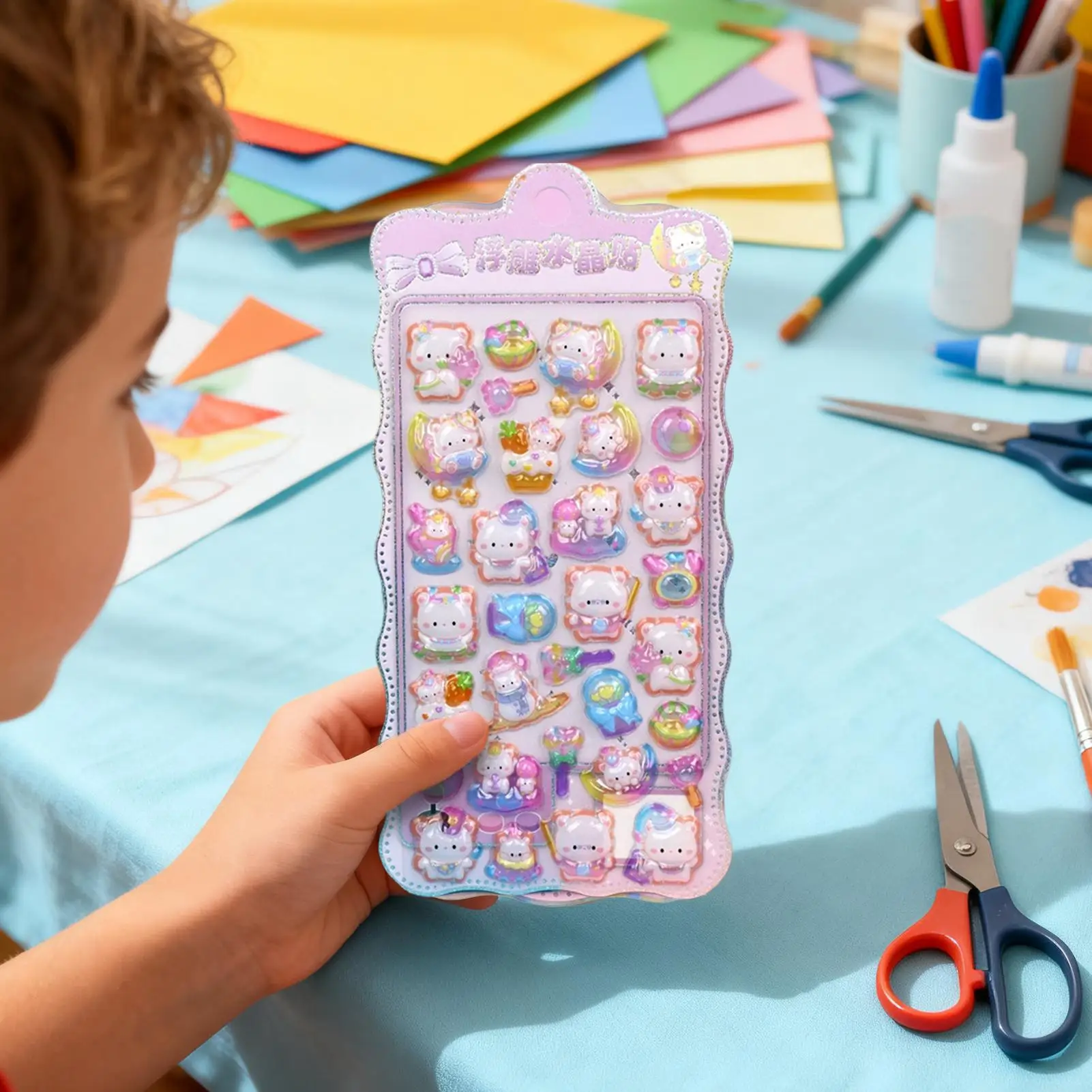 

Stickers 3D Aesthetic Cute Sticker Decor 7 Sheet Journaling Decals For Phone Case Notebook Scrapbooking Journal Laptop Craft