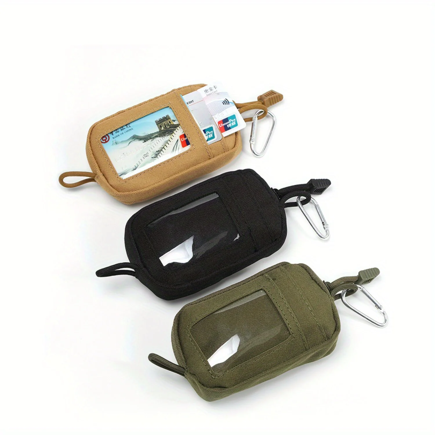 Cross-Border Tactical Card Holder Portable Mini Coin Card  Case Outdoor Waterproof Sports Zipper Pouch Wholesale