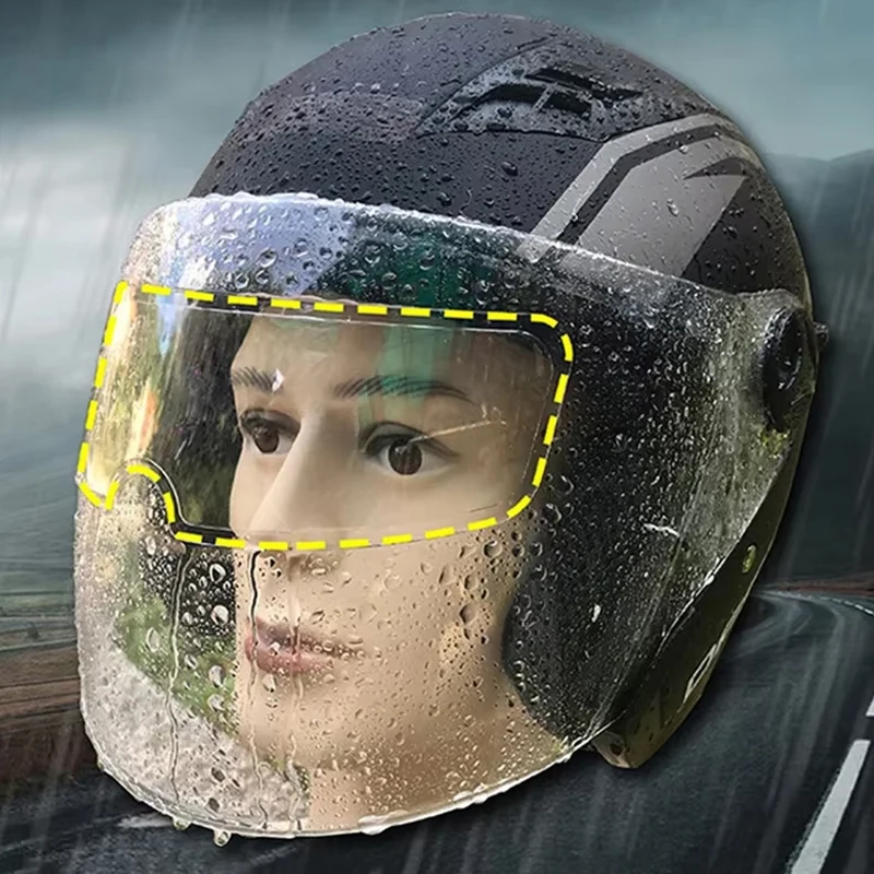 

Motorcycle Helmet Rainproof/Anti-fog Film Clear Helmet Lens Sticker Motorbike Helmet Anti Fog/rain Films Universal Accessories
