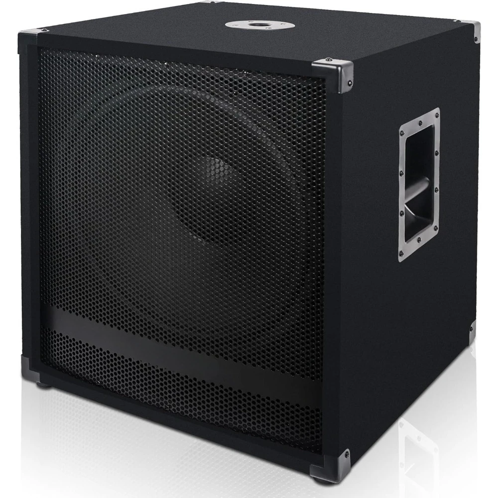 Restaurant 2400 Watt 18-Zoll-Subwoofer mit Verstärker der Klasse D, 4-Zoll-Schwingspule, Hochpassfilter – kostenloser Versand
