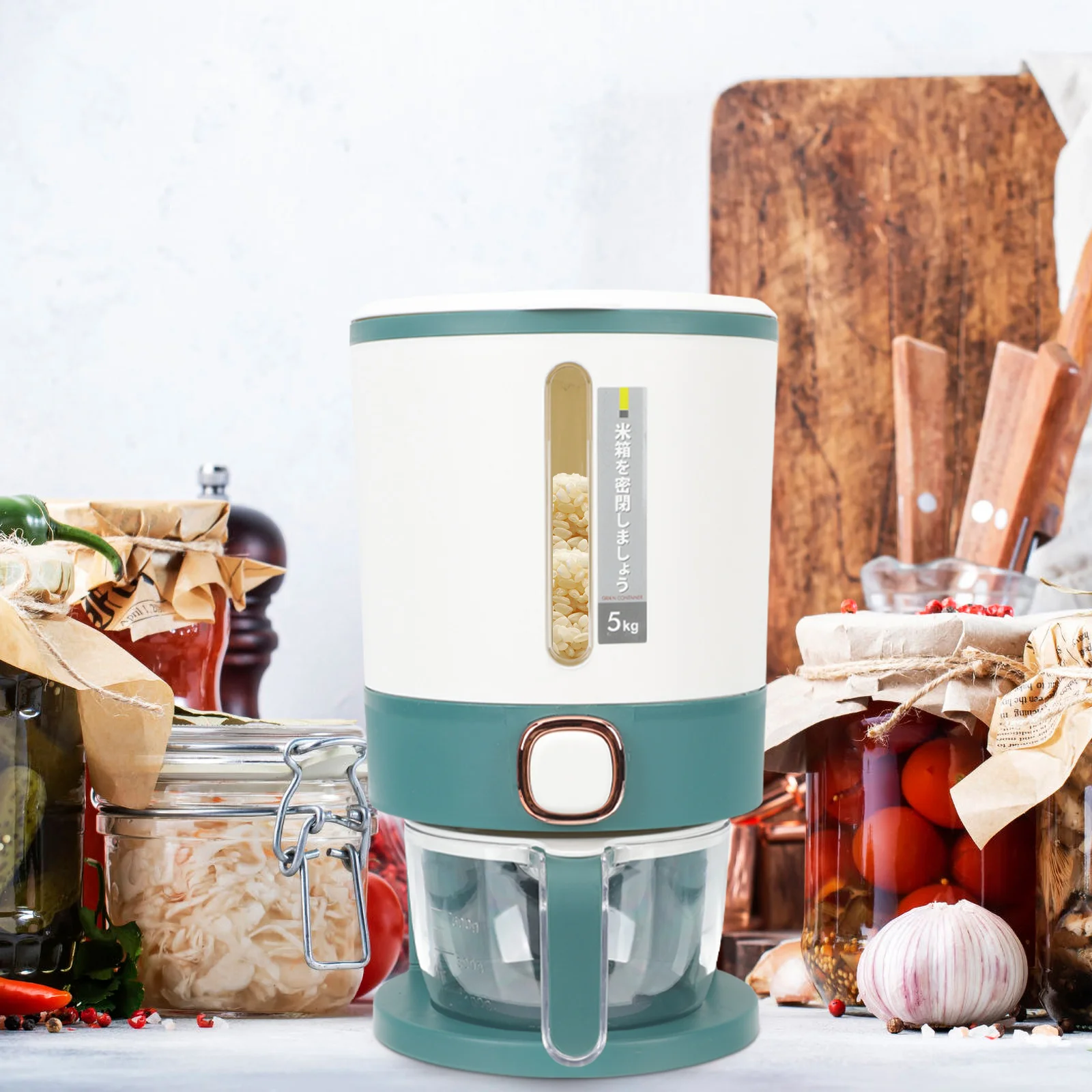 

Plastic Rice Large Capacity Airtight Container Grain Storage Bin Proof Grain Storage Bin Food Cereal Box Home Kitchen