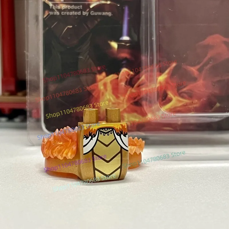 New Mini‑Figure Accessory, Special‑Effect Flame Snake‑Tail Assembly Model Ornament, Anime Cartoon Toy, Holiday Gift, Collectible